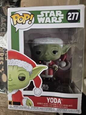 Funko Pop Star Wars Holiday Santa Bobble Head Yoda #277